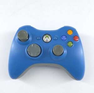 Official OEM Microsoft Xbox 360 Wireless Controller Blue & Gray Limited Edition